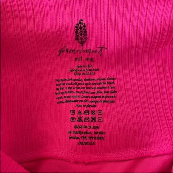 NWT FREE PEOPLE MOVEMENT Good Karma leggings size M/L tropical pink Barbiecore - Picture 6 of 9